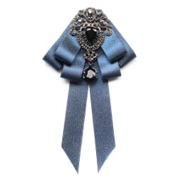 Mab Fashion Red Ribbon Bow Brooch Rhinestone Crystal Fabric Cloth Art Luxury Wedding Dress Pins And Brooches Gift For Women