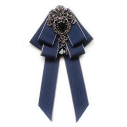 Mab Fashion Red Ribbon Bow Brooch Rhinestone Crystal Fabric Cloth Art Luxury Wedding Dress Pins And Brooches Gift For Women