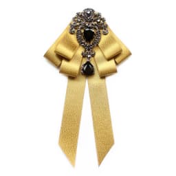 Mab Fashion Red Ribbon Bow Brooch Rhinestone Crystal Fabric Cloth Art Luxury Wedding Dress Pins And Brooches Gift For Women