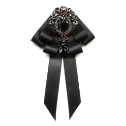 Mab Fashion Red Ribbon Bow Brooch Rhinestone Crystal Fabric Cloth Art Luxury Wedding Dress Pins And Brooches Gift For Women