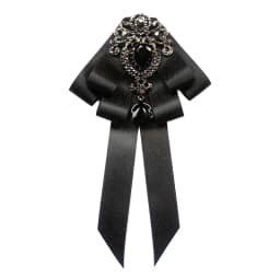 Mab Fashion Red Ribbon Bow Brooch Rhinestone Crystal Fabric Cloth Art Luxury Wedding Dress Pins And Brooches Gift For Women