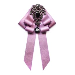 Mab Fashion Red Ribbon Bow Brooch Rhinestone Crystal Fabric Cloth Art Luxury Wedding Dress Pins And Brooches Gift For Women
