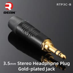 Neutrik's REAN Gold-plated Jack 3.5mm 3Pole Female Plug 1/8″ Headphone Notebook Microphone Audio Interface Extension Cable Plug
