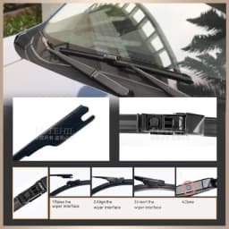 For Toyota C-HR CHR 2016-2023 2017 2018 2019 Wiper Front & Rear Wiper Blades Windshield Windscreen Window Brushes 26"+16"+14"