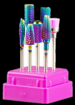 7pcs Nail Art Tungsten Steel Milling Cutter Set Ceramic Nail Drill Bit Electric Drill Nail Machine Pedicure Tool Accessories