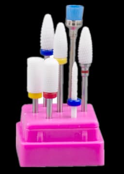 7pcs Nail Art Tungsten Steel Milling Cutter Set Ceramic Nail Drill Bit Electric Drill Nail Machine Pedicure Tool Accessories