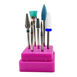 7pcs Nail Art Tungsten Steel Milling Cutter Set Ceramic Nail Drill Bit Electric Drill Nail Machine Pedicure Tool Accessories