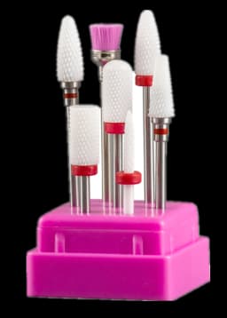 7pcs Nail Art Tungsten Steel Milling Cutter Set Ceramic Nail Drill Bit Electric Drill Nail Machine Pedicure Tool Accessories