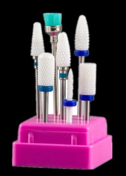 7pcs Nail Art Tungsten Steel Milling Cutter Set Ceramic Nail Drill Bit Electric Drill Nail Machine Pedicure Tool Accessories