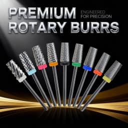 RolinStar 6.6 Sharp Large Original Color Trapezium Tapered Barrel steel Carbide milling cutter nail drill bit