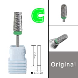 RolinStar 6.6 Sharp Large Original Color Trapezium Tapered Barrel steel Carbide milling cutter nail drill bit