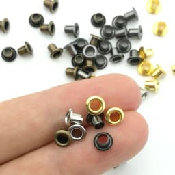 1.0/1.5/2/2.5mm Brass Hollow Rivets with Hanging Plate Holes Mini Eyelets Brass Tiny Grommet for BJD 100pcs