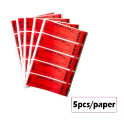 100% Total Transfer Tamper Evident Labels Security Warranty Void Stickers Red Large 35*120 Mm Triple Serial Numbers Seal Sticker