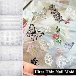 1pc Sweater Knitting Lace 3D Acrylic Mold Nail Art Decoration Nails DIY Design Silicone Nail Art Template Nail Mold