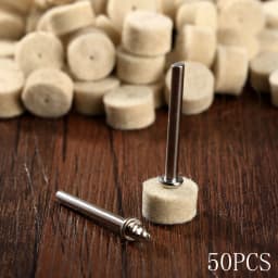 50Pcs/lot 13mm Diameter Grinding Wool Polishing Pads Dremel Accessories Felt Buffing Wheel 3.2 mm Discs Shanks for Rotary Tools