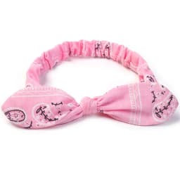 Boho Bow Headbands for Women Vintage Paisley Bandana Flower Printed Hairband Elastic Rabbit ear Head Wrap Cute Hair Accessories