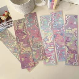 MINKYS New Arrival 3pcs 6pcs Kawaii Bear Ribbon Laser Bling Stickers DIY Scrapbook Stickers Confetti Decoration DIY Photo Frame
