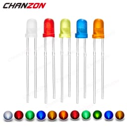 Diffused 3mm Led Diode Kit White Red Green Blue Yellow Orange 2V 3V 3 mm F3 Bulb Light Emitting Assortment Set Diy PCB Arduino