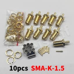 10pcs Coaxial RF Connector RP-SMA-J/K-1.5 Reverse Polarity Male Head Female Pin WIFI Antenna Extension Cable Connector
