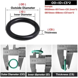 10pcs NBR O Ring Gasket Thickness CS 3mm OD 9~150mm Nitrile Rubber Round O Type Corrosion Oil Resist Sealing Washer Black