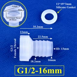 5~200pcs G1/2 Female Thread To 4~20mm PP Direct Connector Micro Irrigation Garden Water Pagoda Hose Joint Aquarium Tank Fittings
