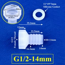 5~200pcs G1/2 Female Thread To 4~20mm PP Direct Connector Micro Irrigation Garden Water Pagoda Hose Joint Aquarium Tank Fittings