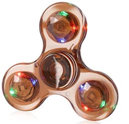 Crystal Luminous LED Light Fidget Spinner Hand Top Spinners Glow in Dark EDC Stress Relief Toys Kinetic Gyroscope for Children