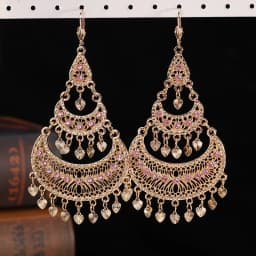 Moroccan Fashion Alloy Earrings French Hook Earrings Women's Elegant Wedding Party Preferred Accessories