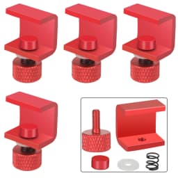 XCR3D 2pcs 3D Printer Parts Glass Plate Clamp Clip Build Platform Heated Bed Retainer Hotbed Adjustable Fixed Clip for Ender 3