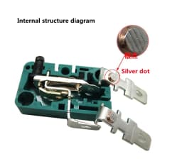 Limit Microswitch 5pcs 5A 250V 125V NO + NC + COM 6.3mm 3 Pins SPDT Micro Switch 28mm 52mm Arc Roller Lever Touch Switch