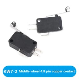 Limit Microswitch 5pcs 5A 250V 125V NO + NC + COM 6.3mm 3 Pins SPDT Micro Switch 28mm 52mm Arc Roller Lever Touch Switch