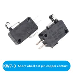 Limit Microswitch 5pcs 5A 250V 125V NO + NC + COM 6.3mm 3 Pins SPDT Micro Switch 28mm 52mm Arc Roller Lever Touch Switch