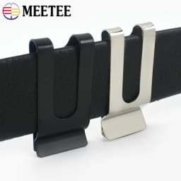 5/10/20Pcs Meetee 56x25mm Double Holes Metal Spring Belt Holster Sheath Clip Clasp Buckles Accessories with 8mm Cap Studs Screws