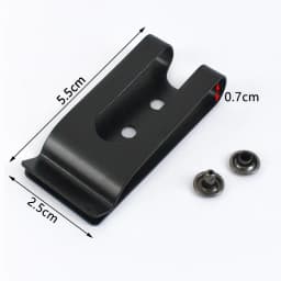 5/10/20Pcs Meetee 56x25mm Double Holes Metal Spring Belt Holster Sheath Clip Clasp Buckles Accessories with 8mm Cap Studs Screws