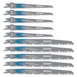 EZARC Wood Pruning Reciprocating Saw Blade 150/ 225/ 300mm Sharp Ground Teeth CRV Long Lifetime Sabre Saw Blades 5TPI