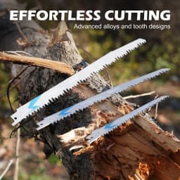 EZARC Wood Pruning Reciprocating Saw Blade 150/ 225/ 300mm Sharp Ground Teeth CRV Long Lifetime Sabre Saw Blades 5TPI
