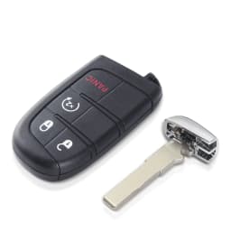 KEYYOU Car Key Shell For Chrysler Jeep Compass Renegade Cherokee Smart Remote Key Fob Case 2/3/4/5 Button Emergency Insert Blade
