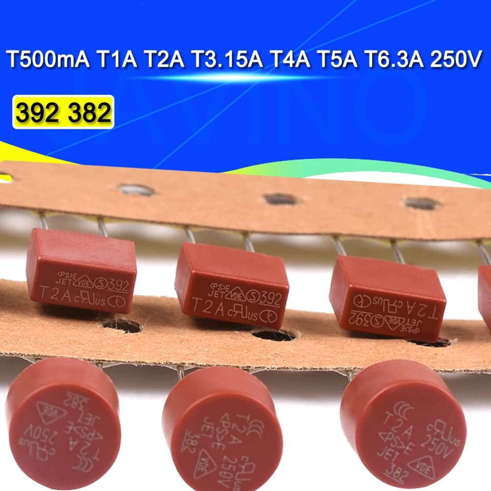 10/50/100PCS Round Fuse Slow Blow 500mA 1A 2A 2.5A 3.15A 4A 5A 6.3A 8A 10A 250V 382 Plastic LCD TV 392 Square