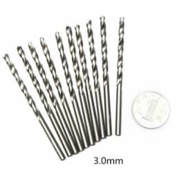 10pcs HSS 0.3mm - 3.5mm Straight Shank Twist Drill Walnut Vajra Bodhi Pearl Bead Punching Machine Smaller
