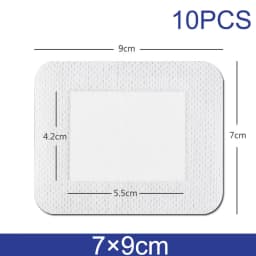 10pcs Sterile Dressing Waterproof Breathable Cushion Adhesive Plaster Wound Hemostasis Sticker First Aid Bandage Emergency Kit