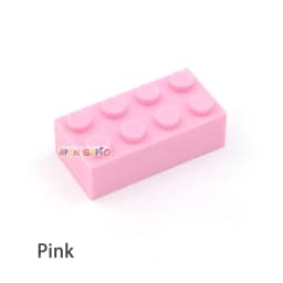 200pcs 2x4 Dot DIY Building Blocks Thick Figures Bricks Educational Creative Size Compatible With 3001 Plastic Toys for Children