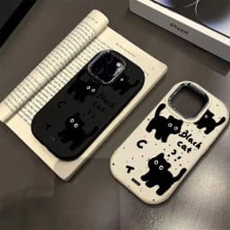 Cute Black Cat Soft Case For Samsung S25 S24 S23 S22 Plus Ultra S23 S24 S20 S21FE A16 A53 A32 A51 A71 A31 A24 Note 20Ultra Cover