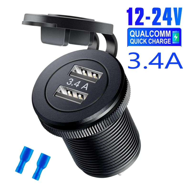 12V USB Outlet Waterproof Charger Socket USB Charging Port for Car Marine Golf 7 6 5 mk7 mk5 mk6 accessoires Charger Socket