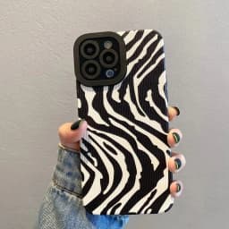 Fashion Zebra Art David Snake Silicone Case For iPhone 16 11 12 13 14 15 Pro Max Mini Plus 17 Air Soft Shockproof Leather Cover