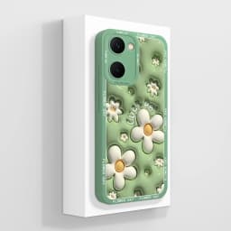 Case For Vivo Y03 4G Fun Panda Full Coverage Bumper Soft Liquid Silicone Funda For Vivo Y 03 Model V2332 Phone Back Covers Coque