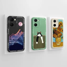 Case For Vivo Y03 4G Fun Panda Full Coverage Bumper Soft Liquid Silicone Funda For Vivo Y 03 Model V2332 Phone Back Covers Coque