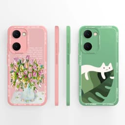 Case For Vivo Y03 4G Fun Panda Full Coverage Bumper Soft Liquid Silicone Funda For Vivo Y 03 Model V2332 Phone Back Covers Coque