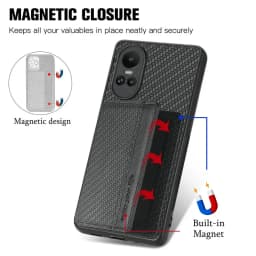Reno 16 Pro 13 F 14 FS 5G Leather Card RFID Back Funda for OPPO Reno 14 F Case Phone 14FS 12F 10 8 7 14F 13F 12 13A Magnet Cover