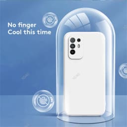 Coque Square Phone Case for OPPO Reno5 Z Reno 5Z 5G 6.43" CPH2211 Original Funda Liquid Silicone Lens Protection Soft Back Cover