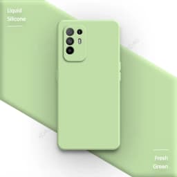 Coque Square Phone Case for OPPO Reno5 Z Reno 5Z 5G 6.43" CPH2211 Original Funda Liquid Silicone Lens Protection Soft Back Cover